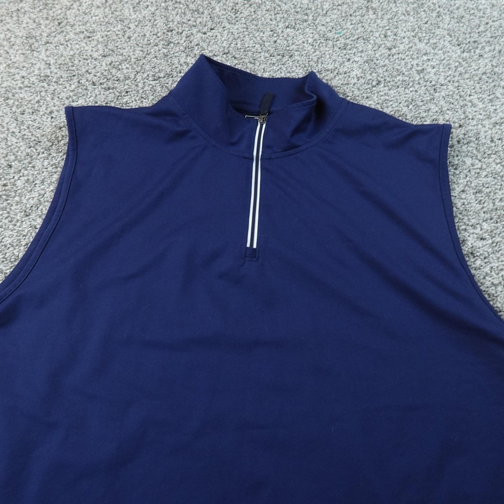 FootJoy Vest Mens L Blue 1/4 Zip Stretch Lightweight Golf Windbreaker Jacket Top